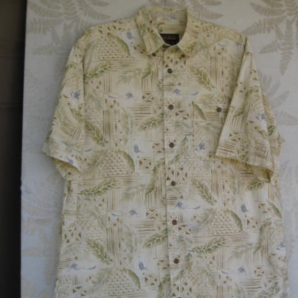 WOOLRICH MEN'S CASUAL TROPICAL BUTTON-DOWN SHIRT